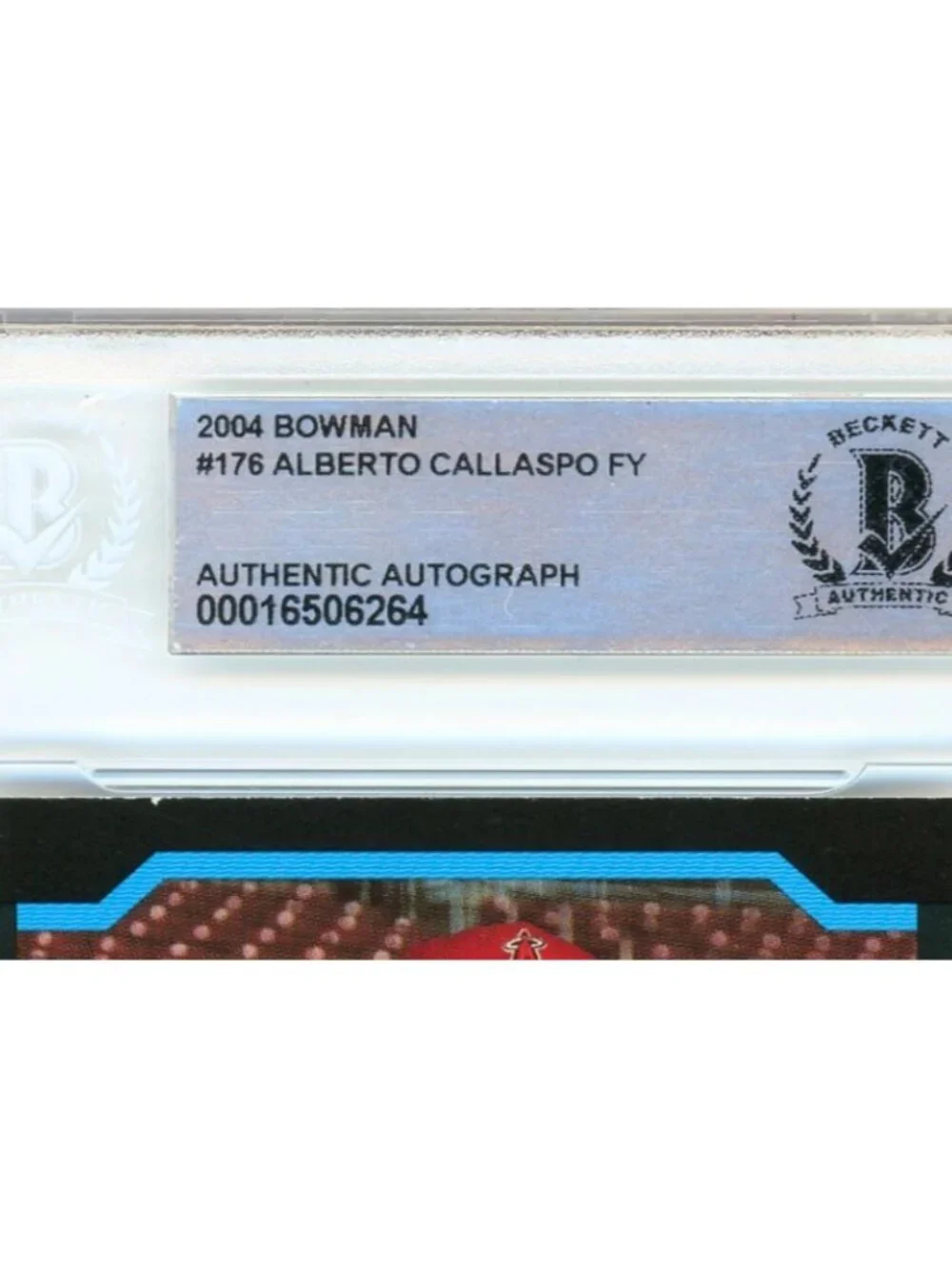 Alberto Callaspo Signed 2004 Bowman #176 Los Angeles Angels BAS Slabbed Auto